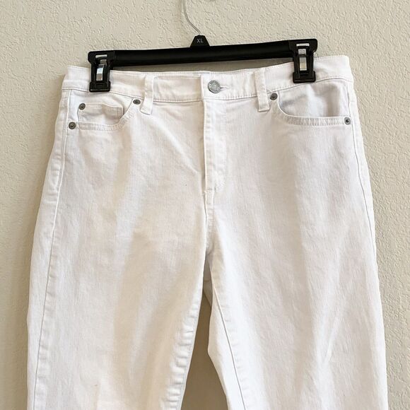GAP 1969 White Denim Jeans ✨Women Size 27 R Straight Stretch Fit - Picture 2 of 9